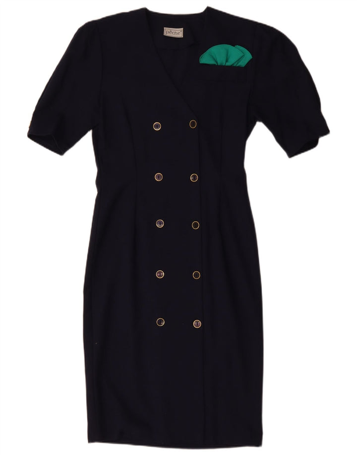 VINTAGE Rochie dublu pentru femei US 10 mare bleumarin