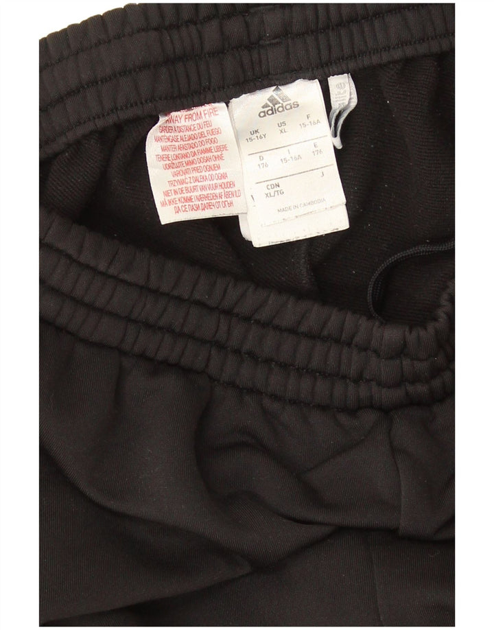 Pantaloni de trening Adidas baieti 15-16 ani poliester negru
