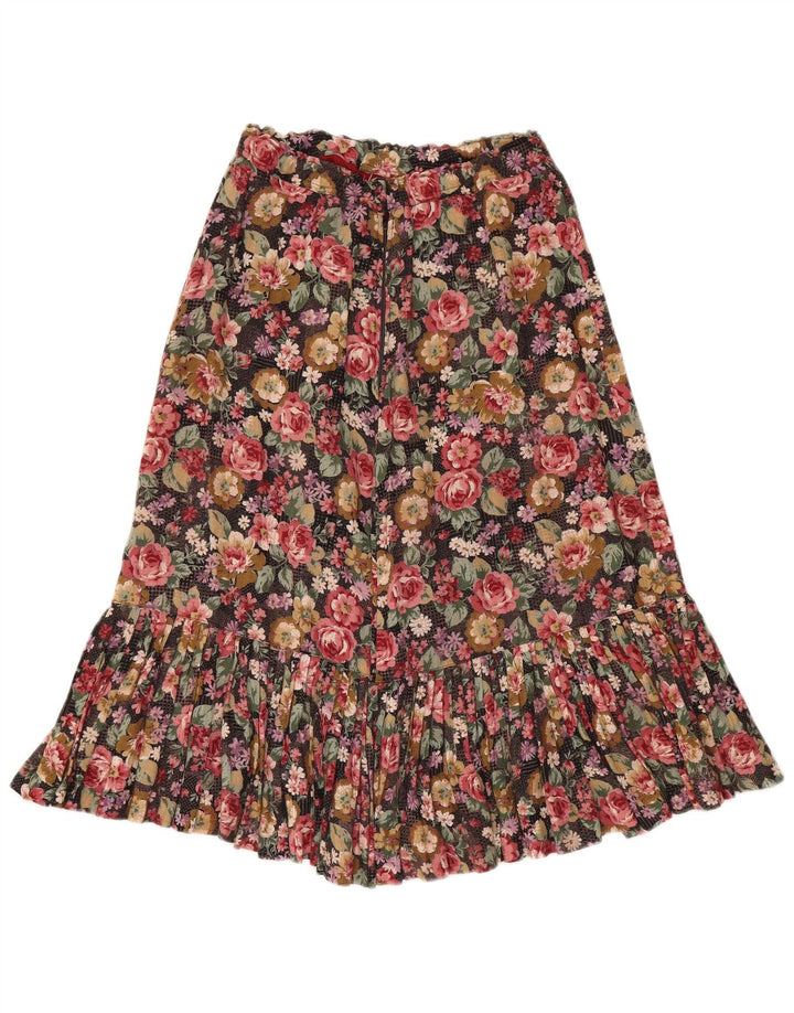 Fustă A-Line Femei Vintage W28 Medium Multicolor Floral