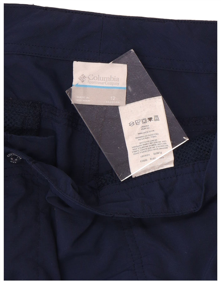 COLUMBIA Pantaloni cargo Omni-Shade pentru femei US 12 Large W34 L32 Bleumarin