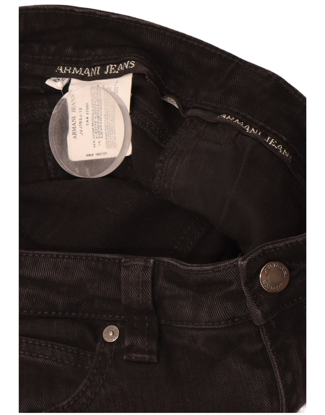 Blugi Drepți Femei ARMANI L29 L29 Bumbac Negru