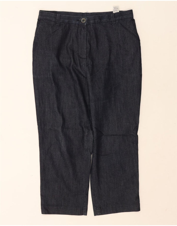 Pantaloni Capri pentru femei Marks & Spencer UK 12 Medium W30 L22 Bleumarin