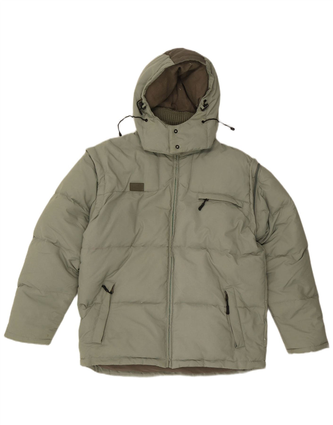 Jachetă căptușită cu glugă Fila pentru bărbați UK 40 Large Green