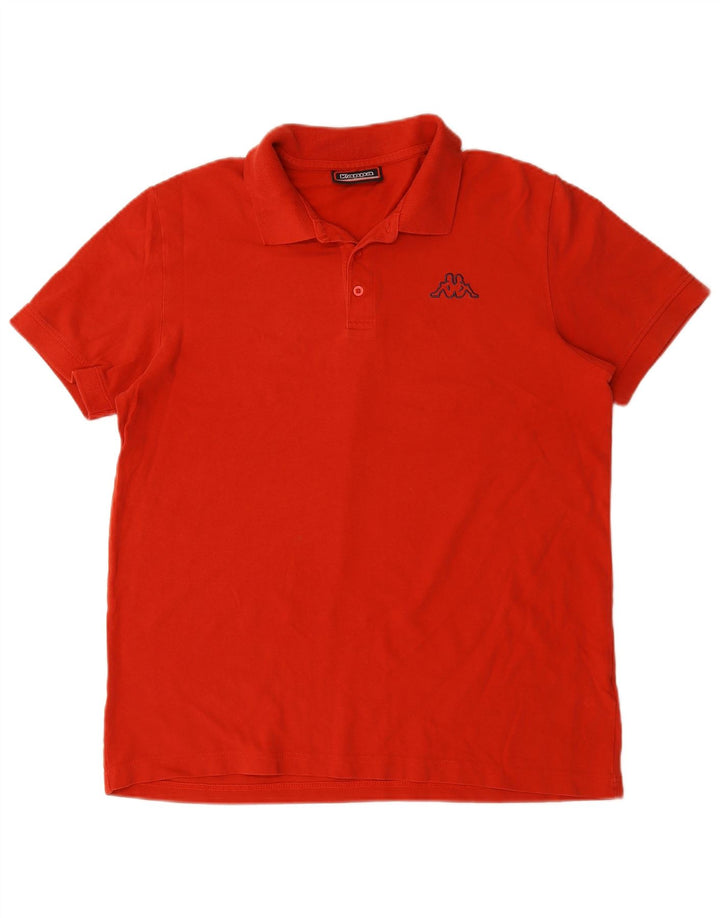 Cămașă polo pentru bărbați Kappa, bumbac roșu mare