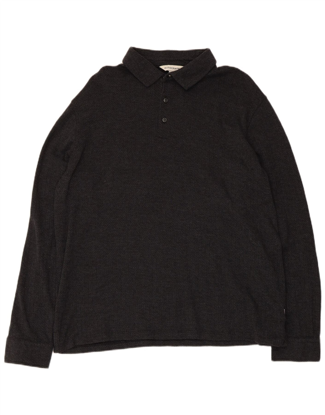 Cămașă cu pulover pentru bărbați Marks & Spencer, XL, negru, bumbac