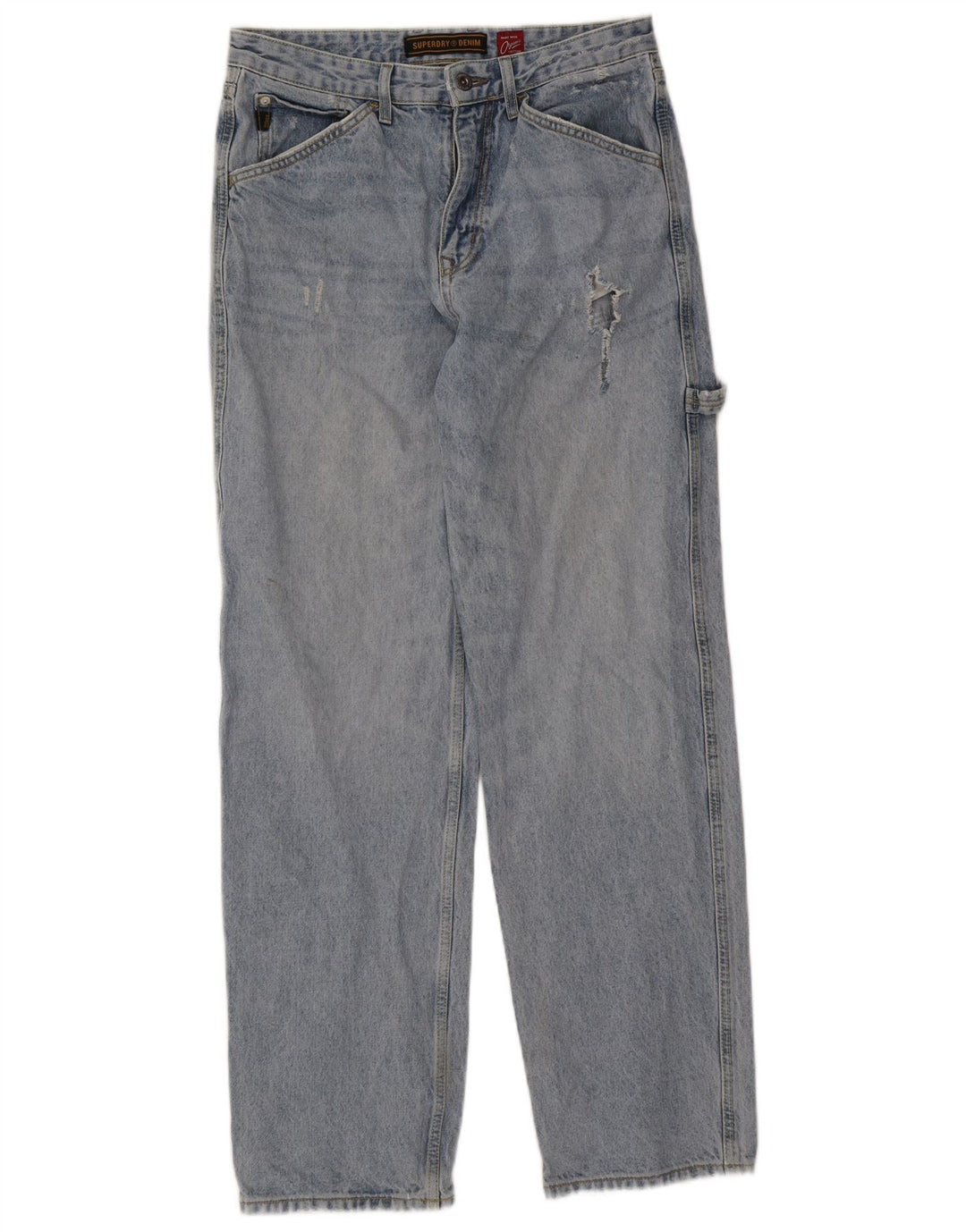 Blugi drepti Cargo Superdry pentru bărbați W32 L34 albaștri