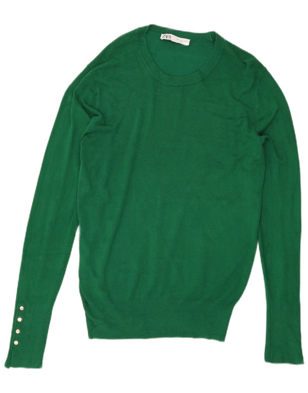 Pulover pentru damă Zara, cu gât turnut, mare, verde