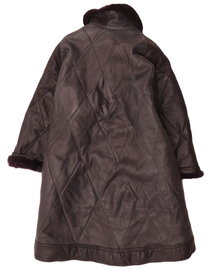 Palton supradimensionat din shearling pentru femei Christia EU 42 mare bleumarin