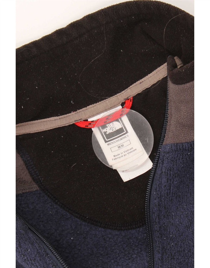Pulover pentru bărbați The North Face, cu fermoar, cu gât, mediu, bleumarin, color block