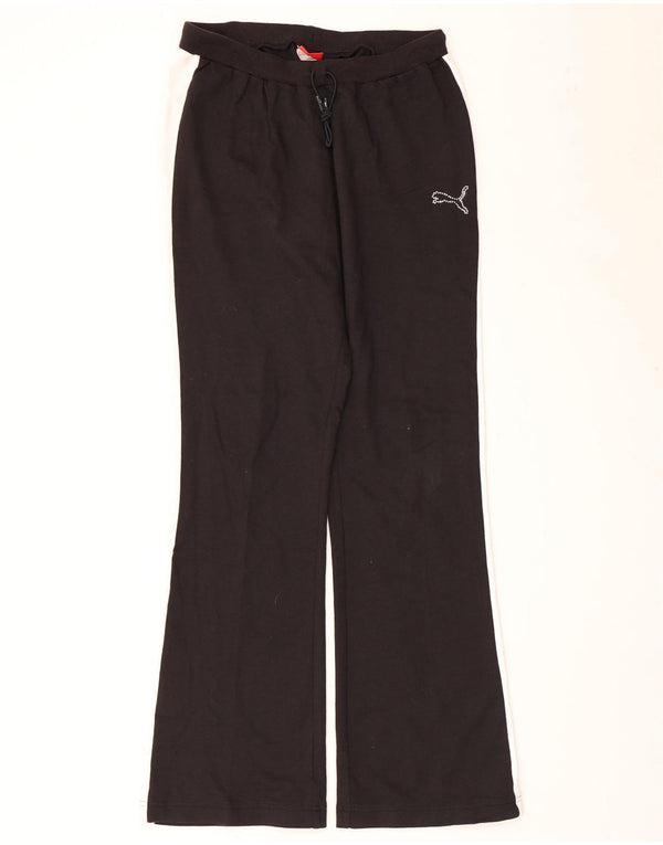 Pantaloni de trening Puma Flare pentru femei UK 12 Medium Black Colorblock Bumbac