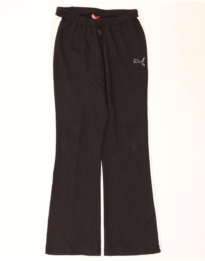 Pantaloni de trening Puma Flare pentru femei UK 12 Medium Black Colorblock Bumbac