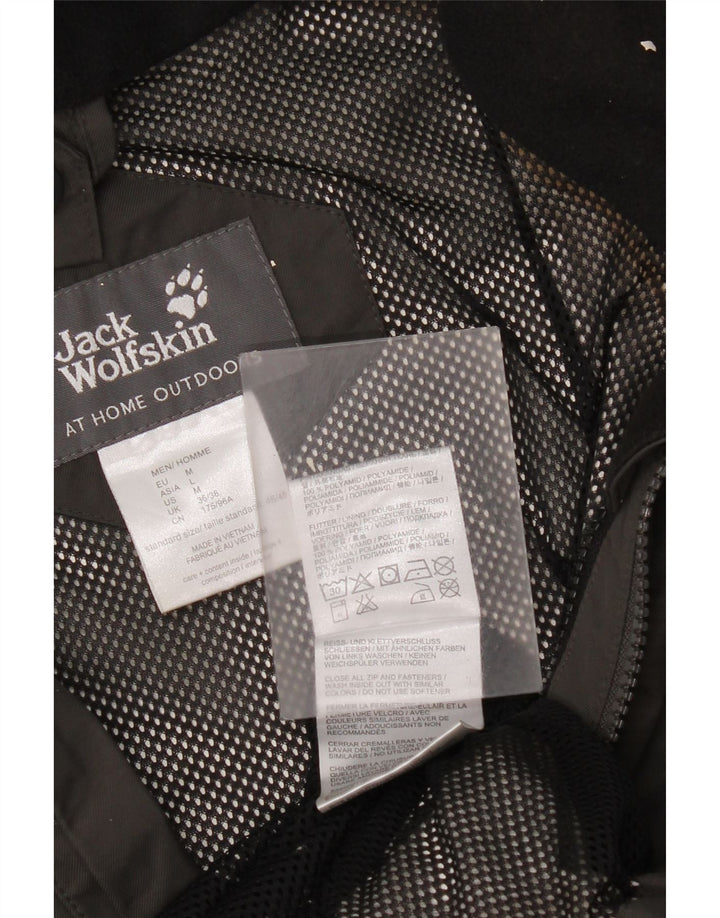 Jack Wolfskin Jachetă de ploaie pentru bărbați Marea Britanie 36/38 Gri mediu Poliamidă color bloc