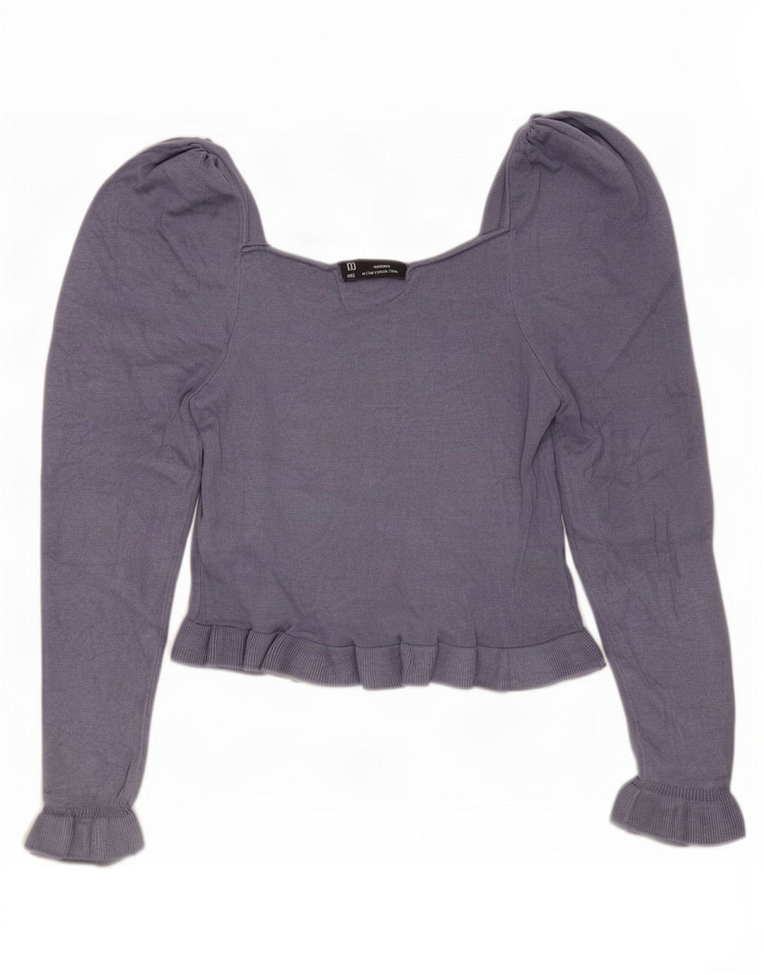 Crop Top pentru femei Zara cu mânecă lungă UK 12 Medium Blue