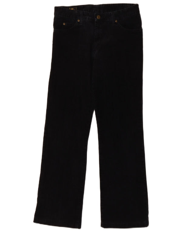 LEE Womens Bootcut Corduroy Trousers W30 L30 Navy Blue Cotton