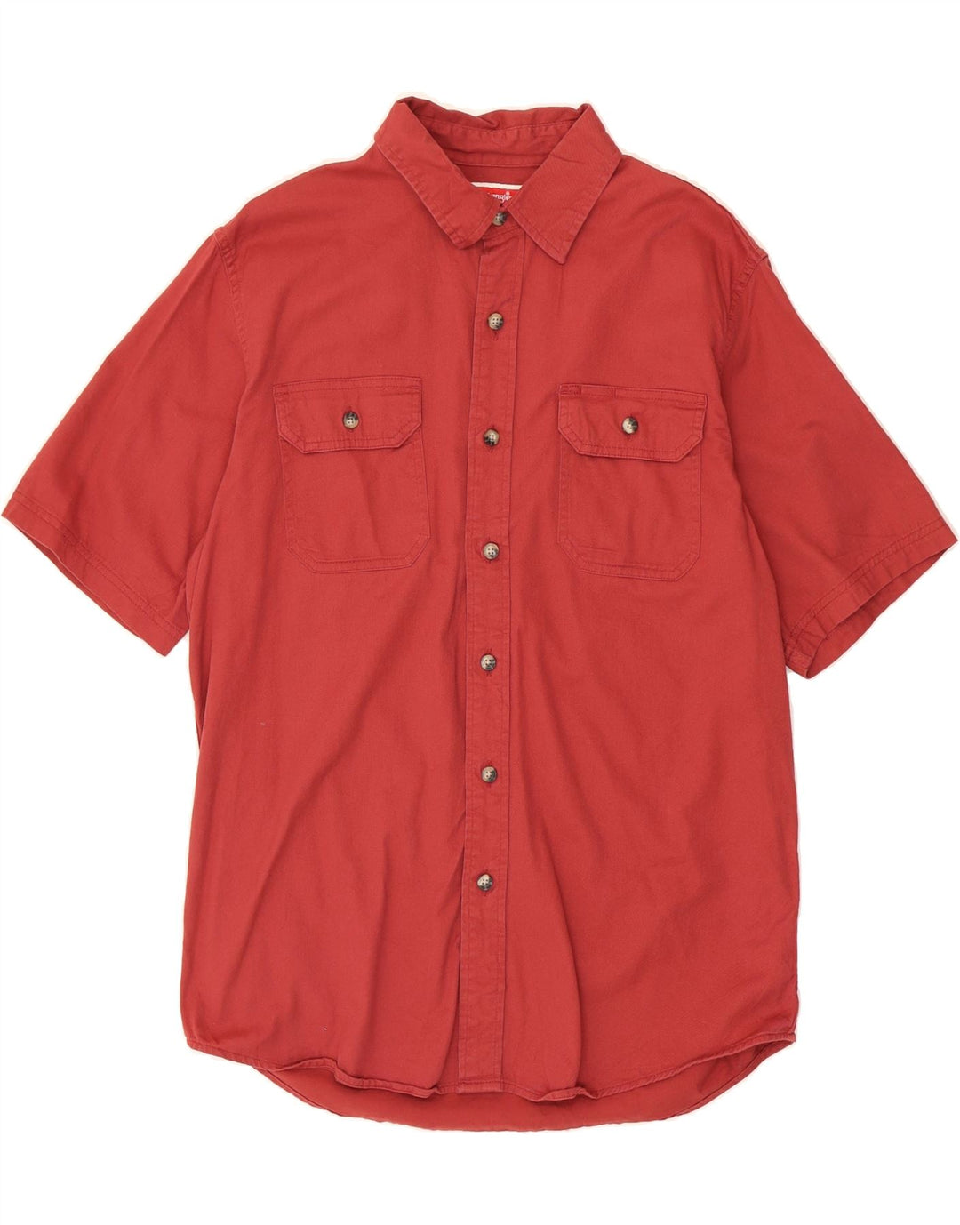 WRANGLER Mens Short Sleeve Shirt Medium Red Cotton Vintage Wrangler and Second-Hand Wrangler from Messina Hembry 
