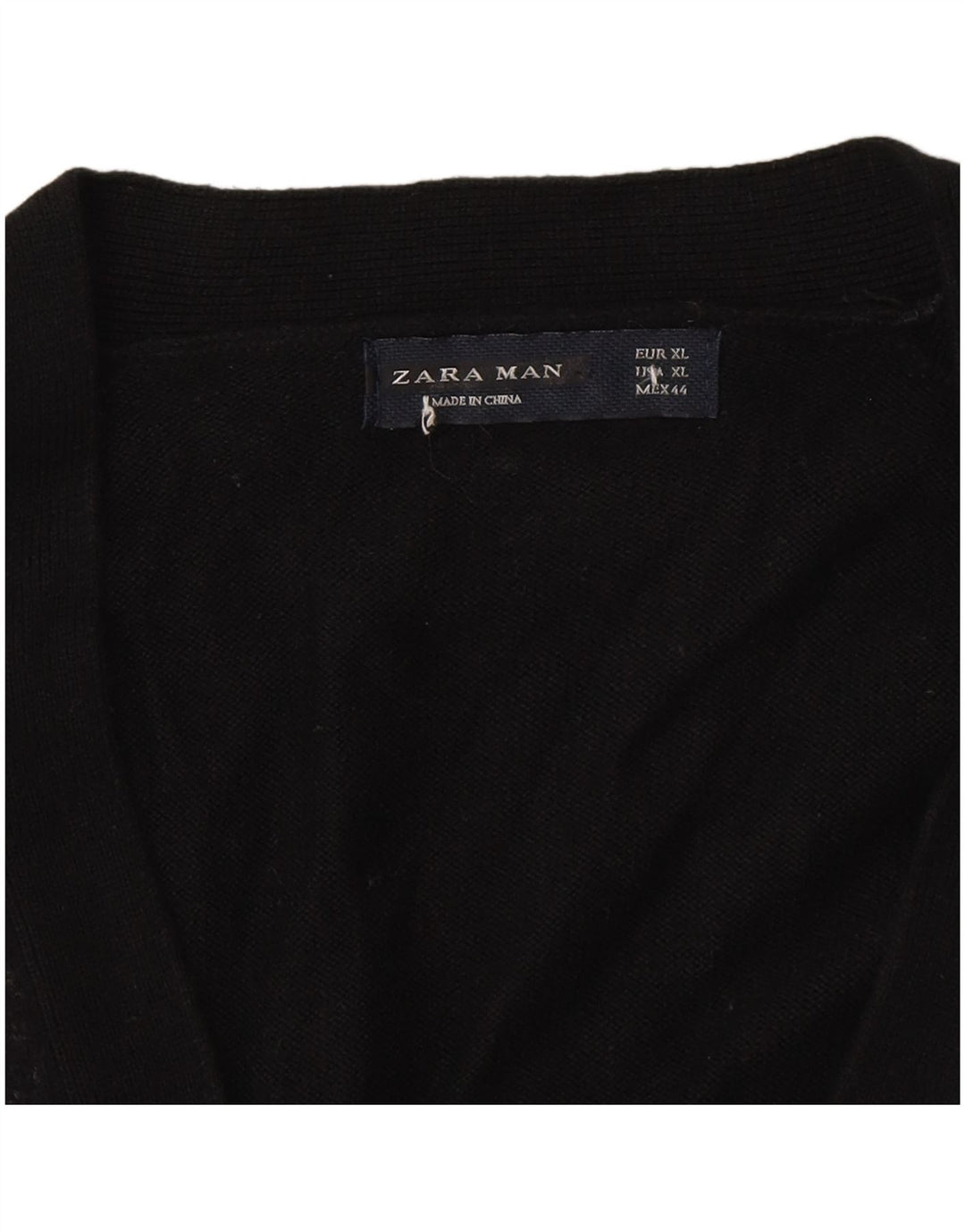 Pulover cardigan pentru bărbați Zara XL, negru, bloc de culoare