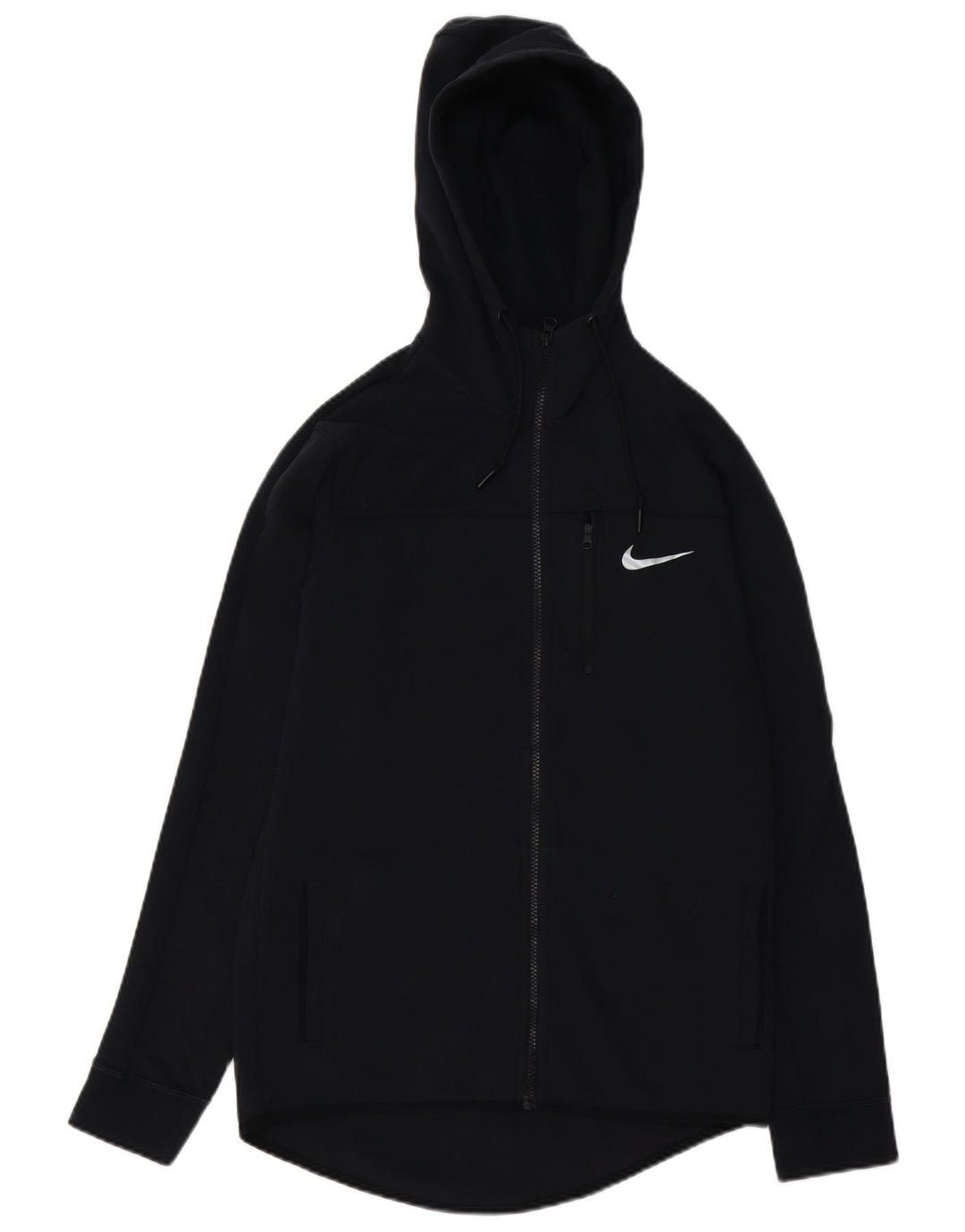 Pulover NIKE pentru bărbați, cu fermoar, bumbac mic, negru