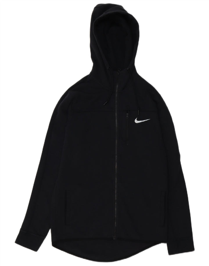 Pulover NIKE pentru bărbați, cu fermoar, bumbac mic, negru