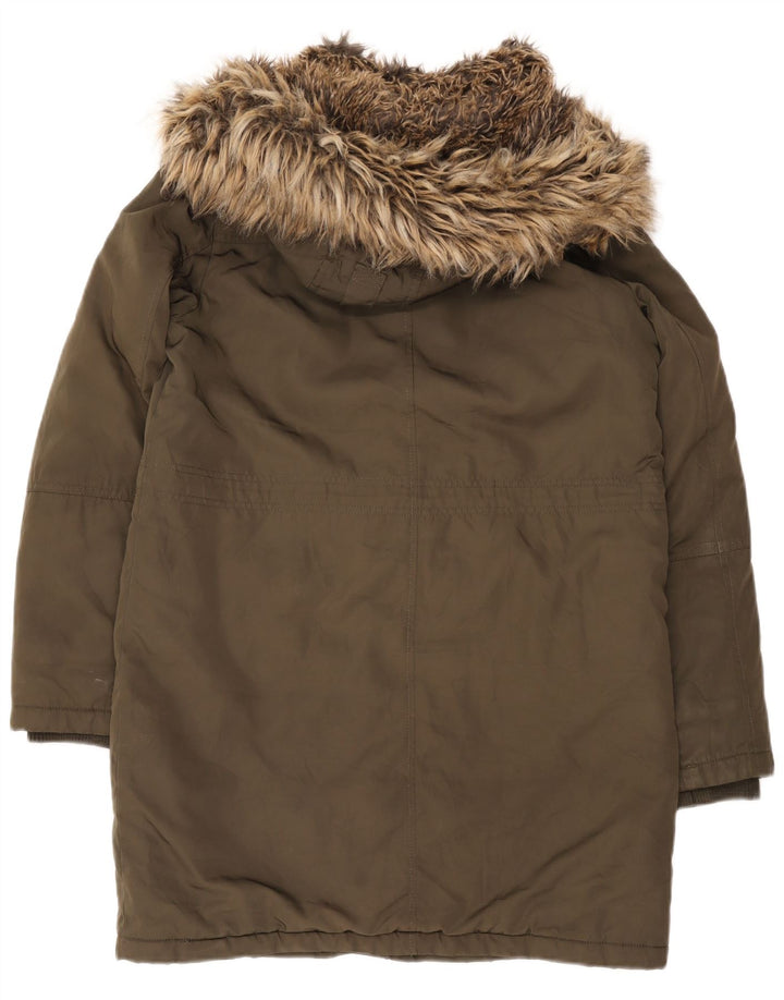 Jachetă parka cu glugă pentru femei Oasis UK 14 Poliester kaki mediu