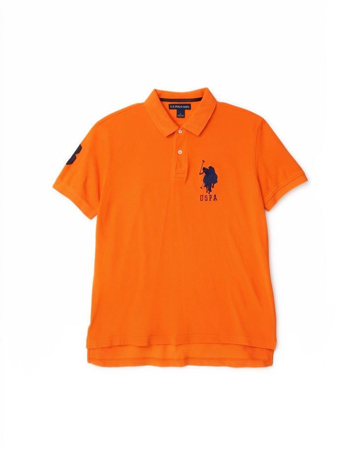 U.S. Polo Assn. Cămașă bărbați mare portocaliu bumbac