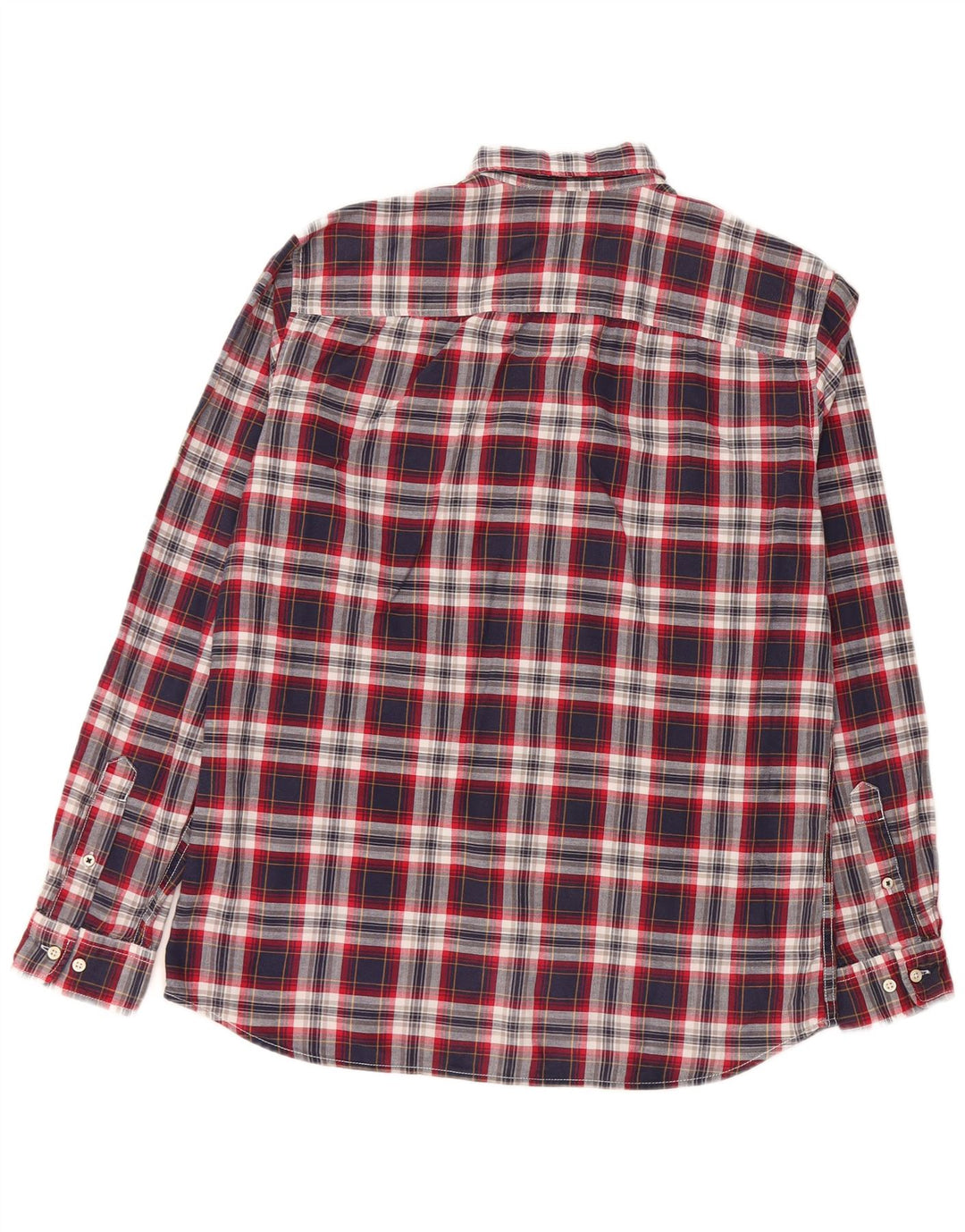 Cămașă pentru bărbați JACK & JONES, bumbac cu carouri, albastru marin mediu
