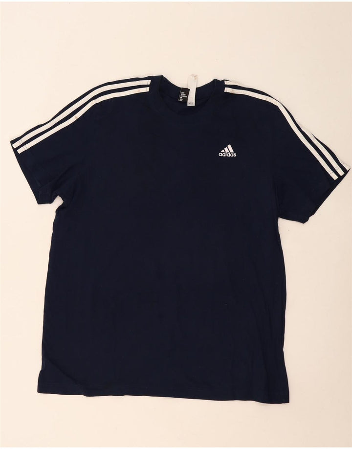 Tricou pentru bărbați ADIDAS Top mare din bumbac bleumarin
