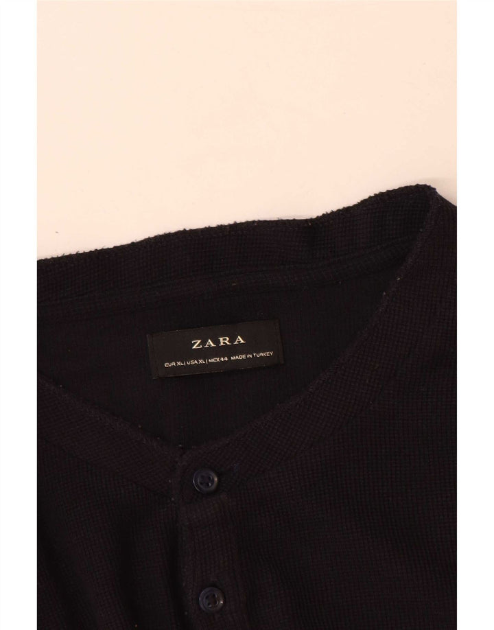 Top pentru bărbați Zara cu mânecă lungă XL bleumarin