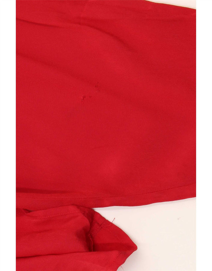 Bluză Vintage pentru damă, cu tăiere lejeră, top IT 42 Medium Red Acetat