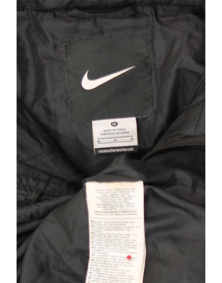 Jachetă căptușită cu grafică Nike pentru bărbați UK 38 Poliester mediu negru