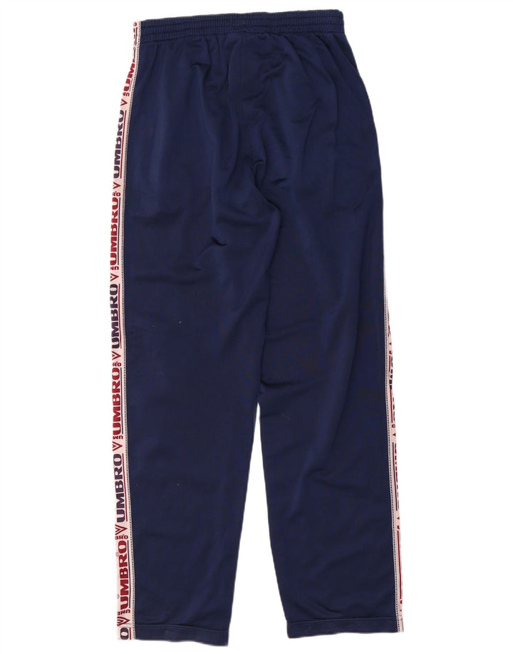 Pantaloni de trening grafic Umbro pentru bărbați, mici, albastru, poliester color bloc