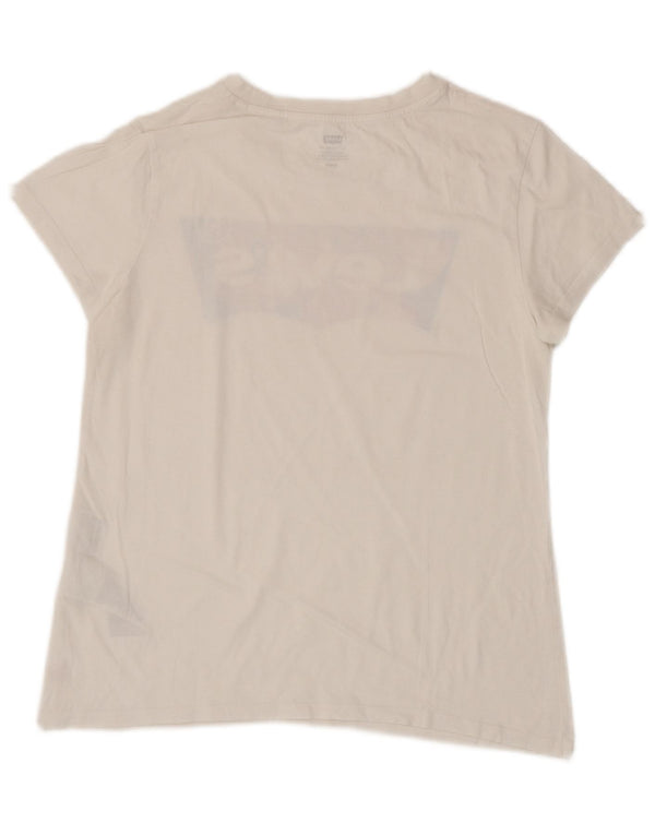 Tricou grafic Levi's pentru femei Top UK 12 Medium White Bumbac