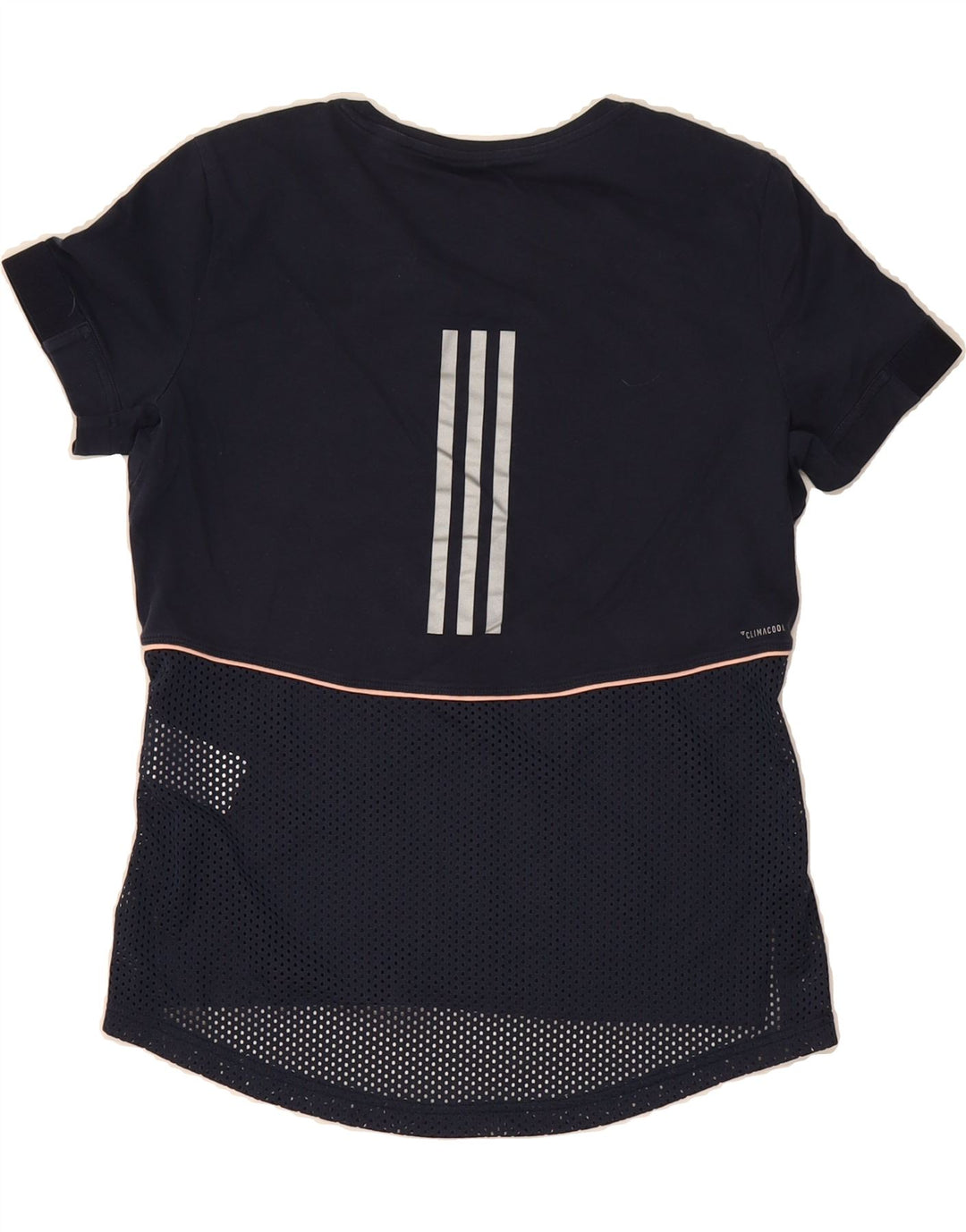 ADIDAS Womens Climacool T-Shirt Top UK 12/14 Medium Navy Blue Polyester Vintage Adidas and Second-Hand Adidas from Messina Hembry 