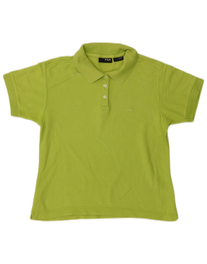 Tricou polo pentru femei FILA UK 14 mare, verde, bumbac