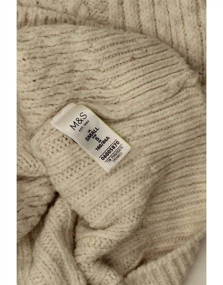 Pulover cardigan supradimensionat pentru femei Marks & Spencer UK 10 Mic Bej Acrilic