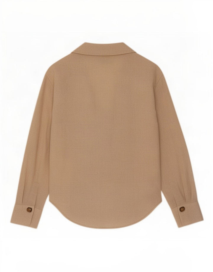 Cămașă pentru femei Zara UK 16 Large Bej