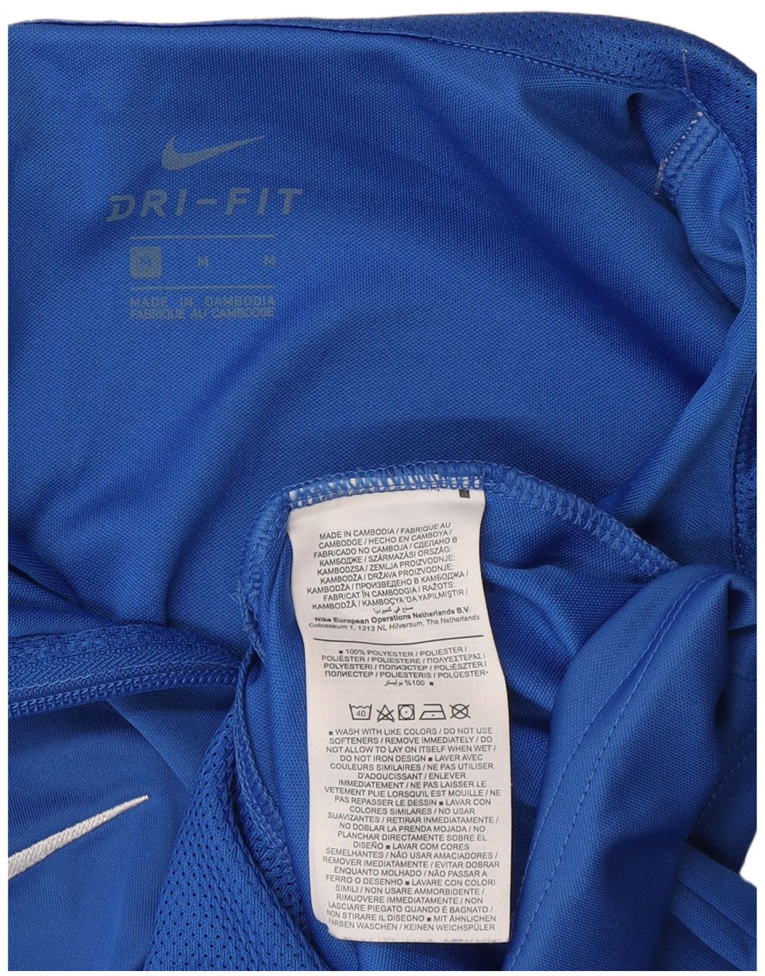 Jachetă de top pentru trening grafic pentru femei Nike, albastru mediu, poliester sport