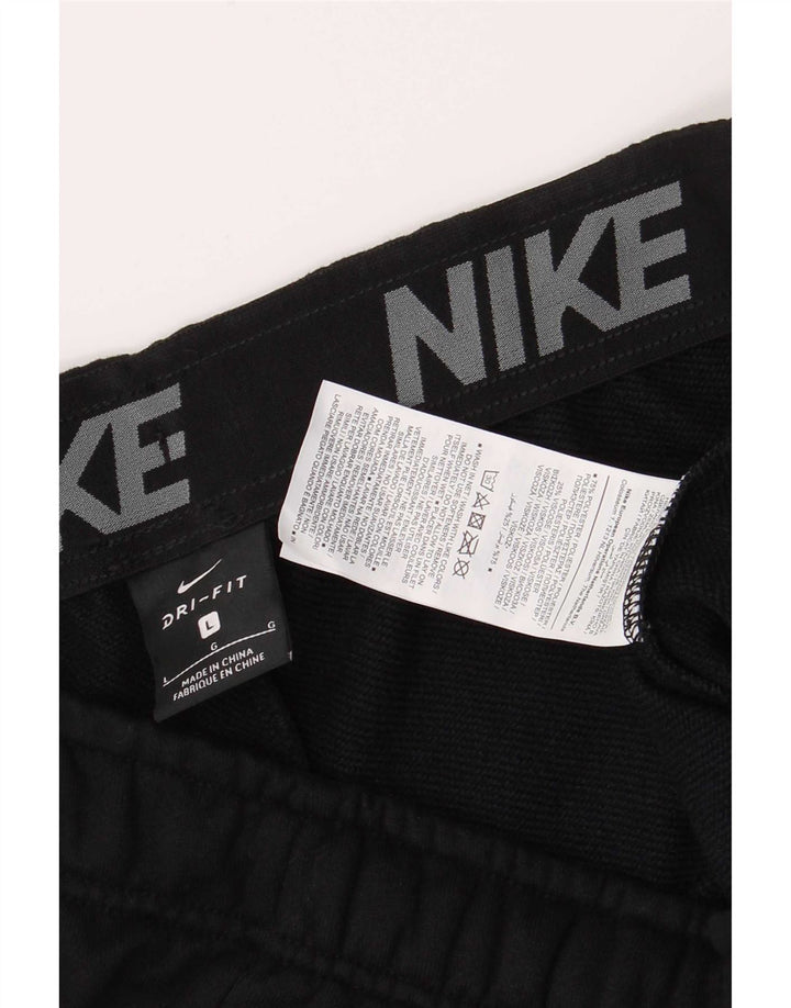 Pantaloni de trening Nike Dri Fit Graphic pentru bărbați Pantaloni de jogging, mari, negru, poliester