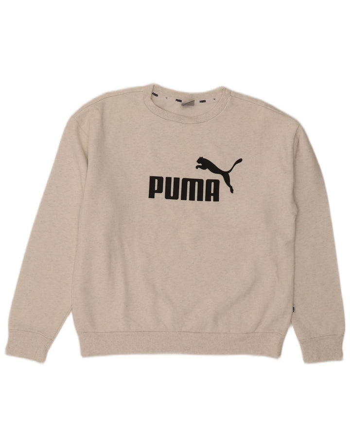 Pulover supradimensionat cu grafic pentru femei Puma UK 10 Bumbac gri mic