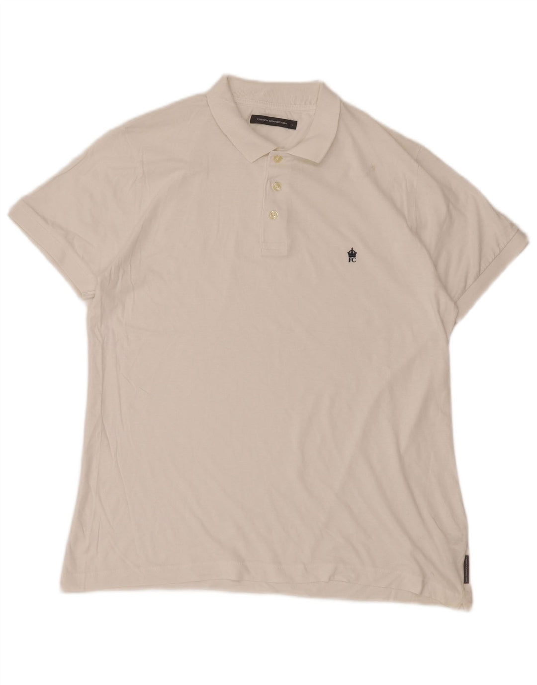 Tricou polo pentru bărbați French Connection, mare bumbac alb