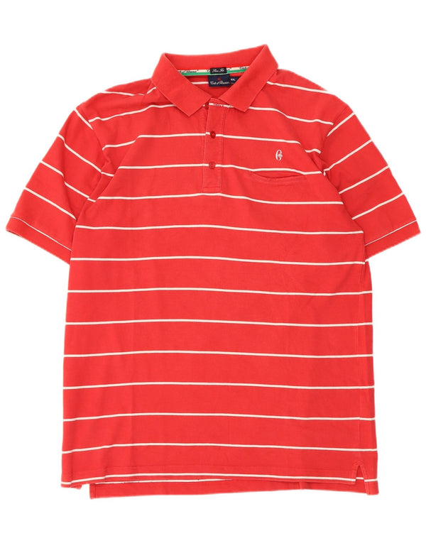 Tricou polo pentru bărbați Conte of Florence, 2XL, bumbac cu dungi roșii