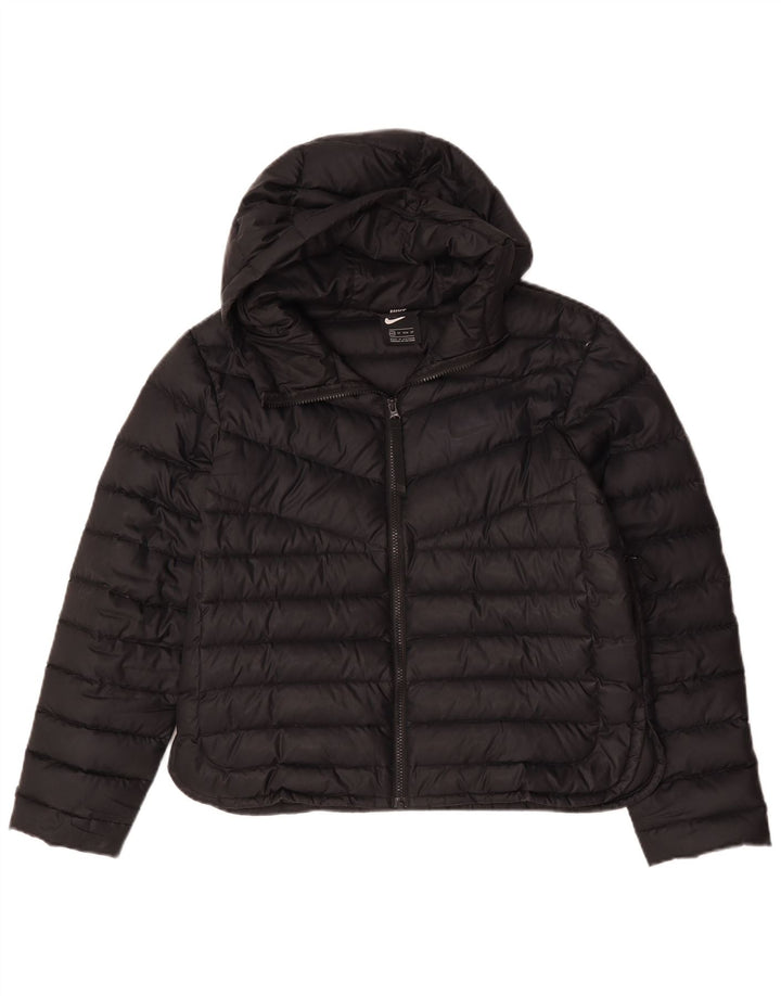 Jachetă supradimensionată cu glugă Nike pentru femei UK 6 XS Poliester negru