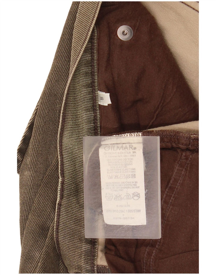 ICEBERG Blugi drepti pentru bărbați W38 L27 bumbac kaki