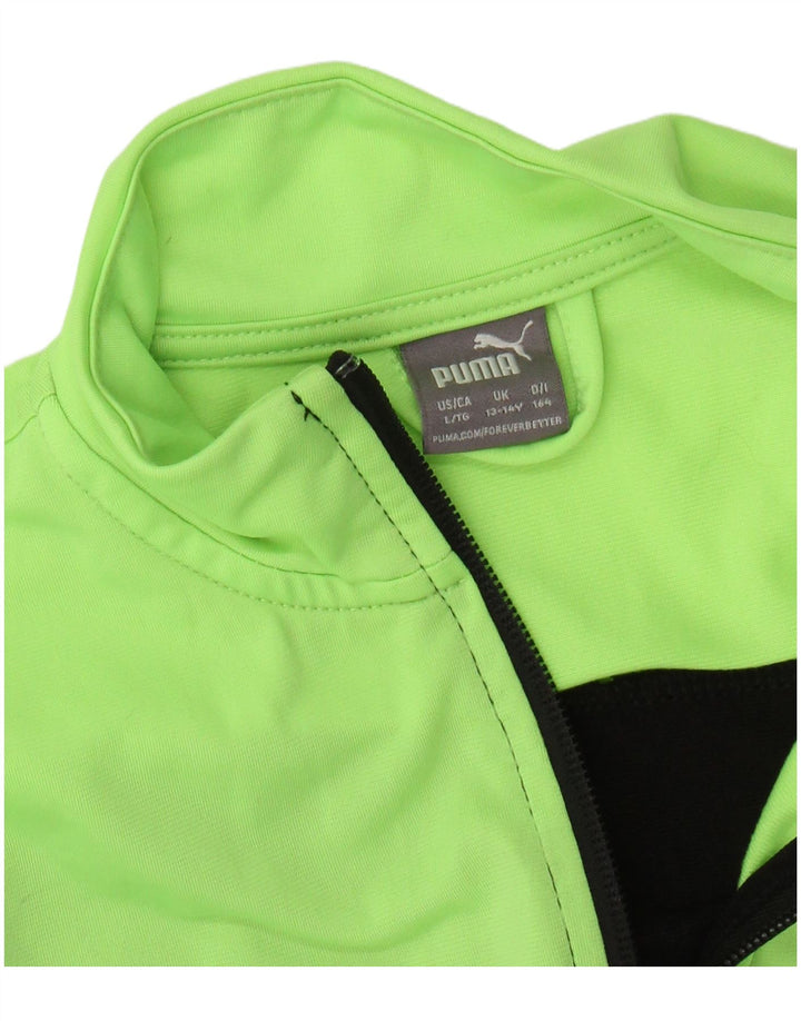 Jachetă de trening PUMA pentru băieți 13-14 ani, negru, color block