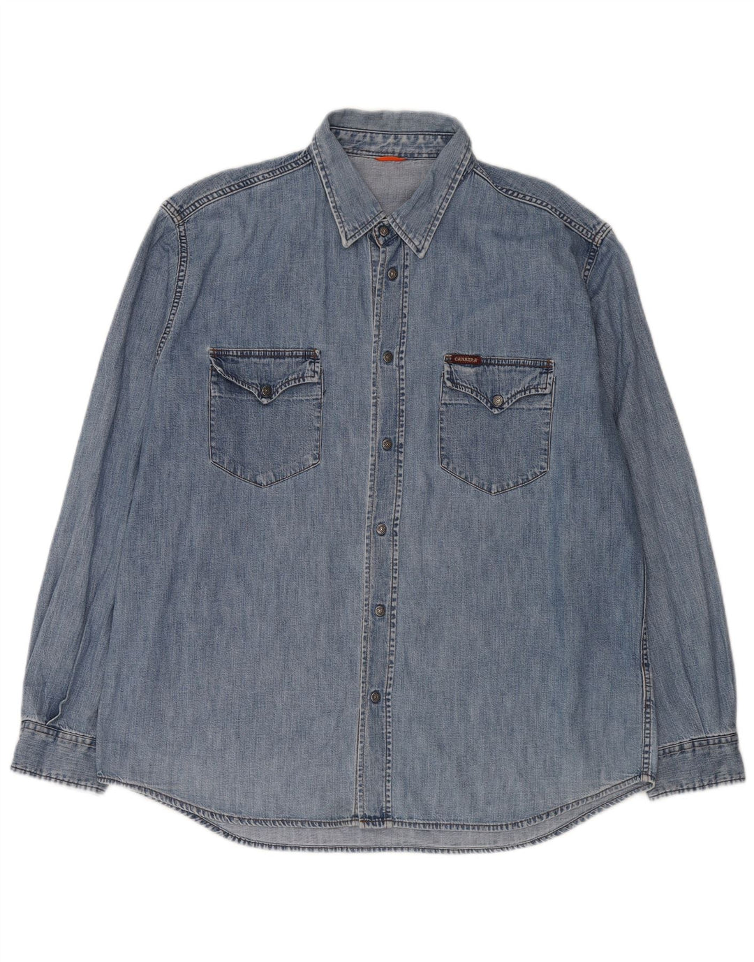 Cămașă Western Denim Carrera pentru bărbați, 2XL, albastru, bumbac, clasică