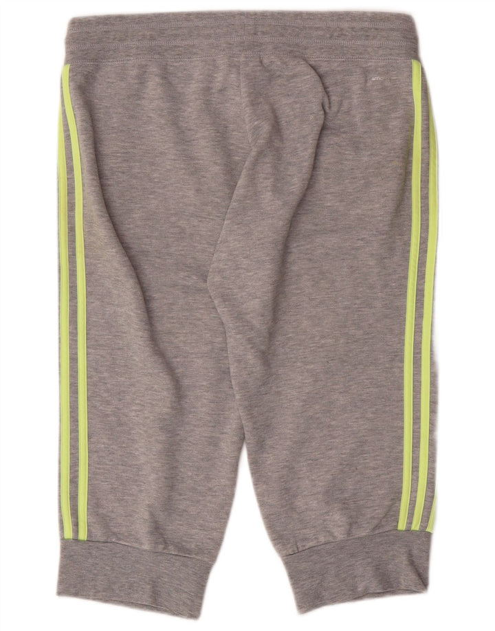 Pantaloni scurți sport Bermude Adidas pentru femei UK 12/14 Medium Gri Poliester