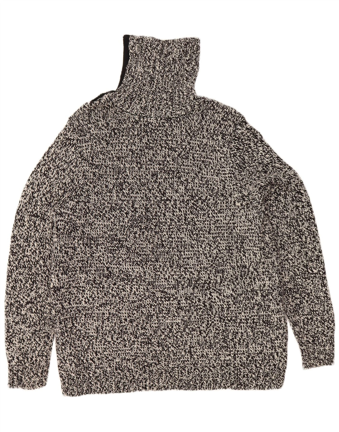 Pulover Chaps pentru femei cu gât rulat, UK 18 XL, bumbac cu pete negru