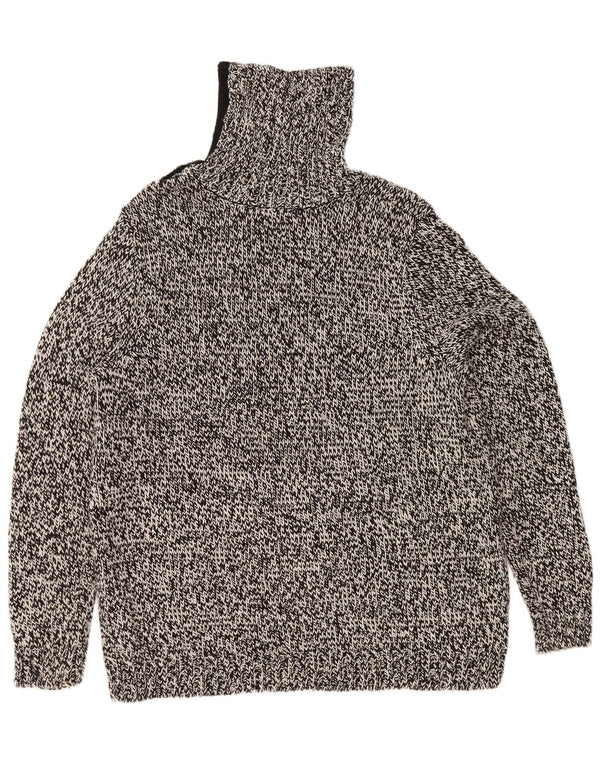 Pulover Chaps pentru femei cu gât rulat, UK 18 XL, bumbac cu pete negru