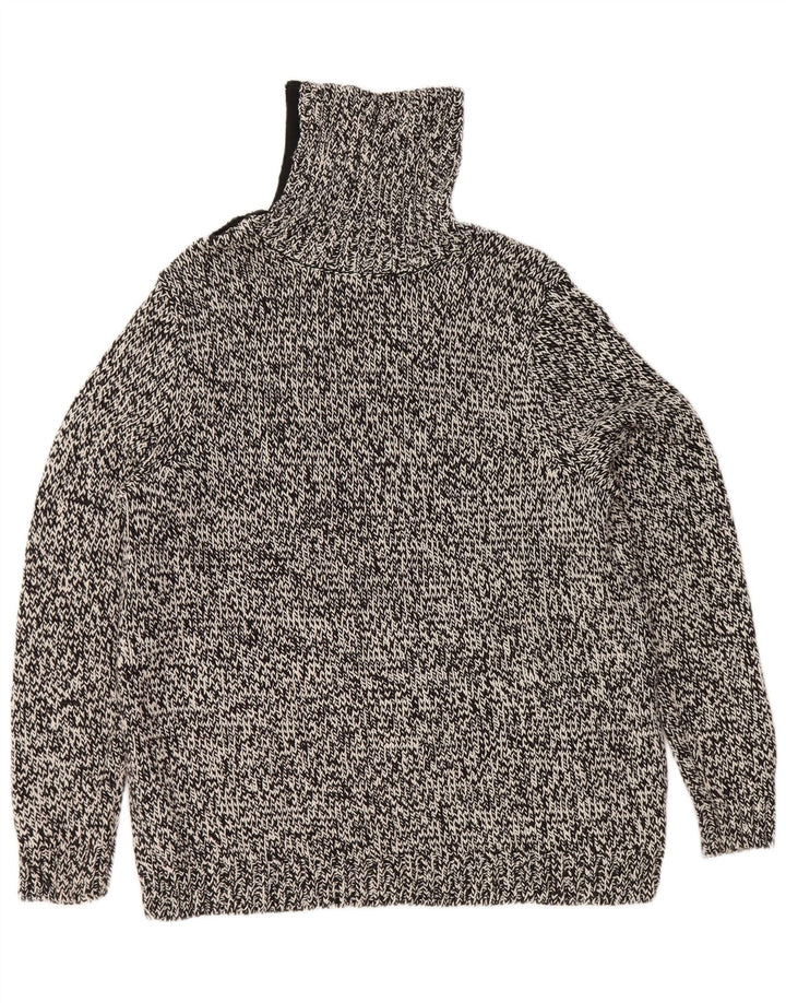 Pulover Chaps pentru femei cu gât rulat, UK 18 XL, bumbac cu pete negru