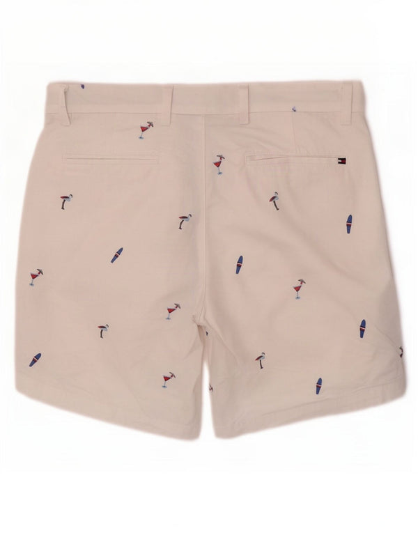 Pantaloni scurți chino grafic pentru bărbați Tommy Hilfiger W31 Medium White