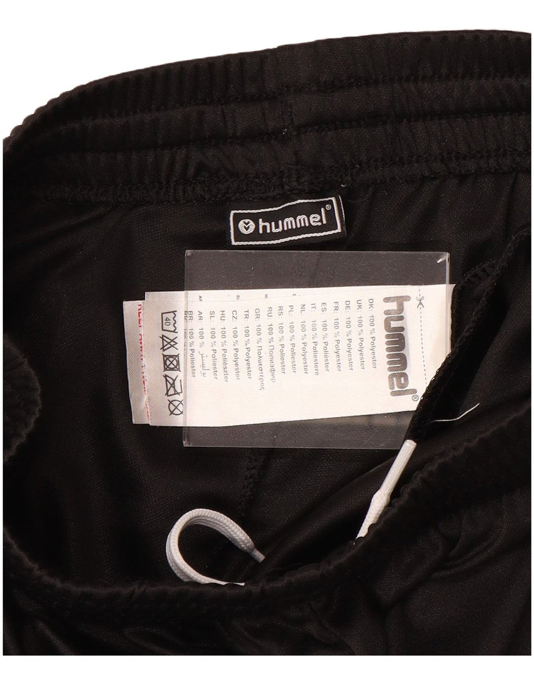 Pantaloni de trening grafic pentru baieti HUMMEL 14-15 ani poliester negru